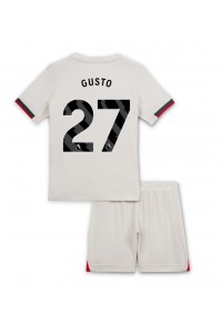 Chelsea Malo Gusto #27 Babyklær Borte Fotballdrakt til barn 2025-26 Korte ermer (+ Korte bukser)